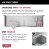 33&rdquo; Workstation Kitchen Sink Undermount&nbsp;16 Gauge&nbsp;Stainless Steel 50/50 Double Bowl with&nbsp;WorkFlow&trade; Ledge and&nbsp;Accessories