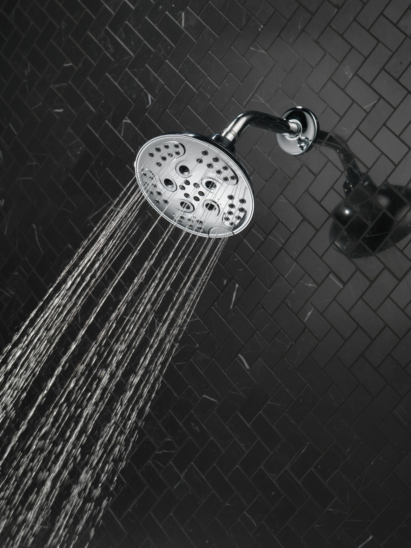 H<sub>2</sub>Okinetic&reg; 5-Setting Transitional Raincan Shower Head