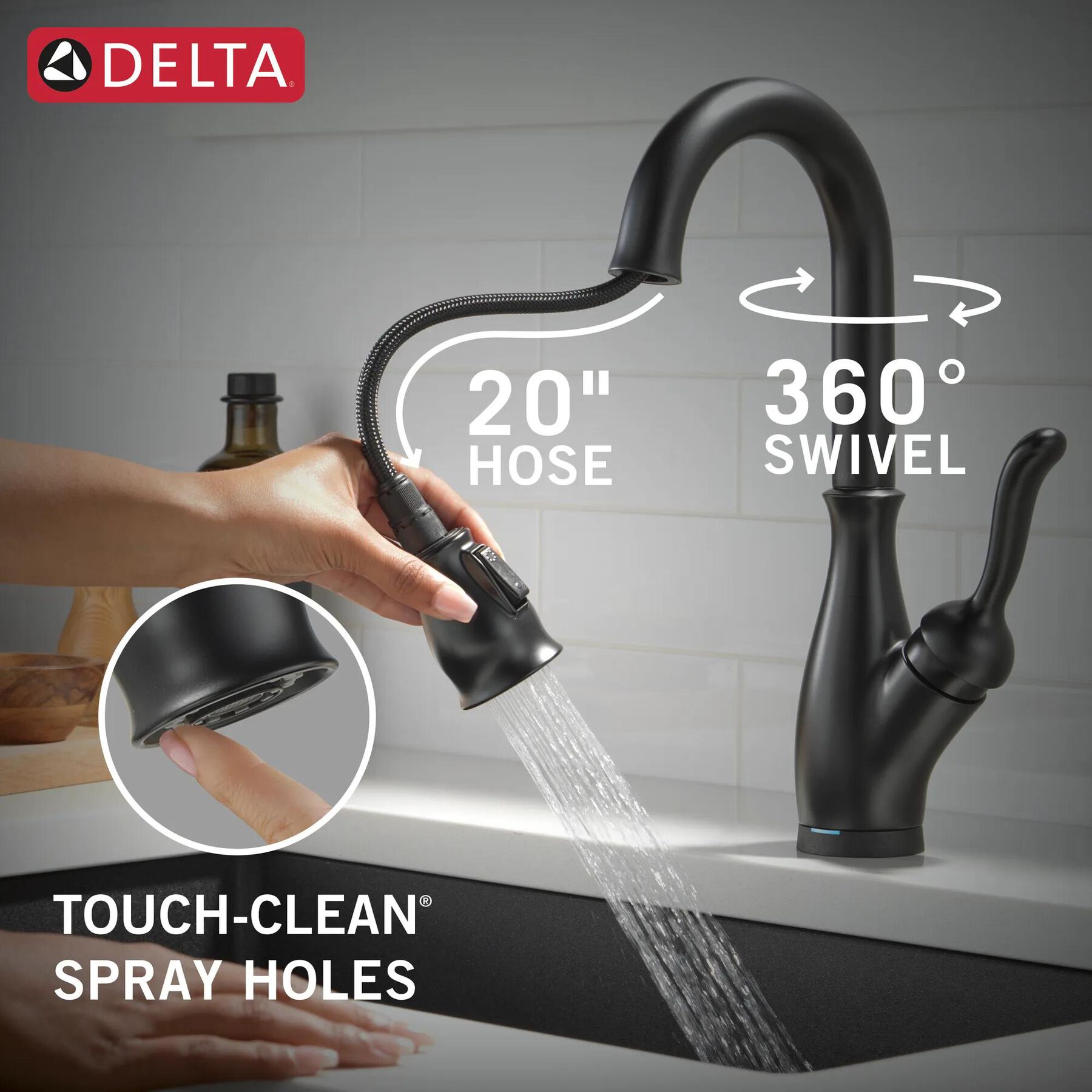 Single Handle Pull-Down Bar / Prep Faucet With Touch2O&reg; Technology