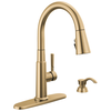 Single Handle Pull-Down Kitchen Faucet with Soap Dispenser and ShieldSpray&reg; Technology