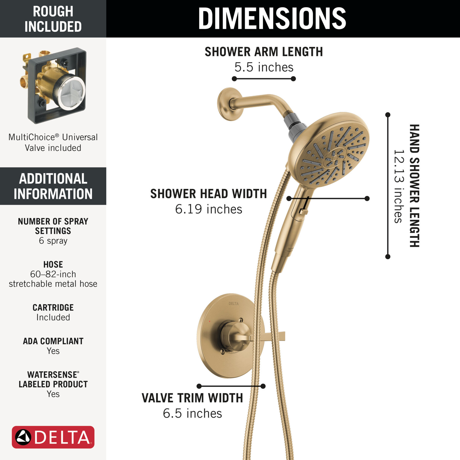 Monitor&reg; 14 Series Shower Only with SureDock&reg; Hand Shower