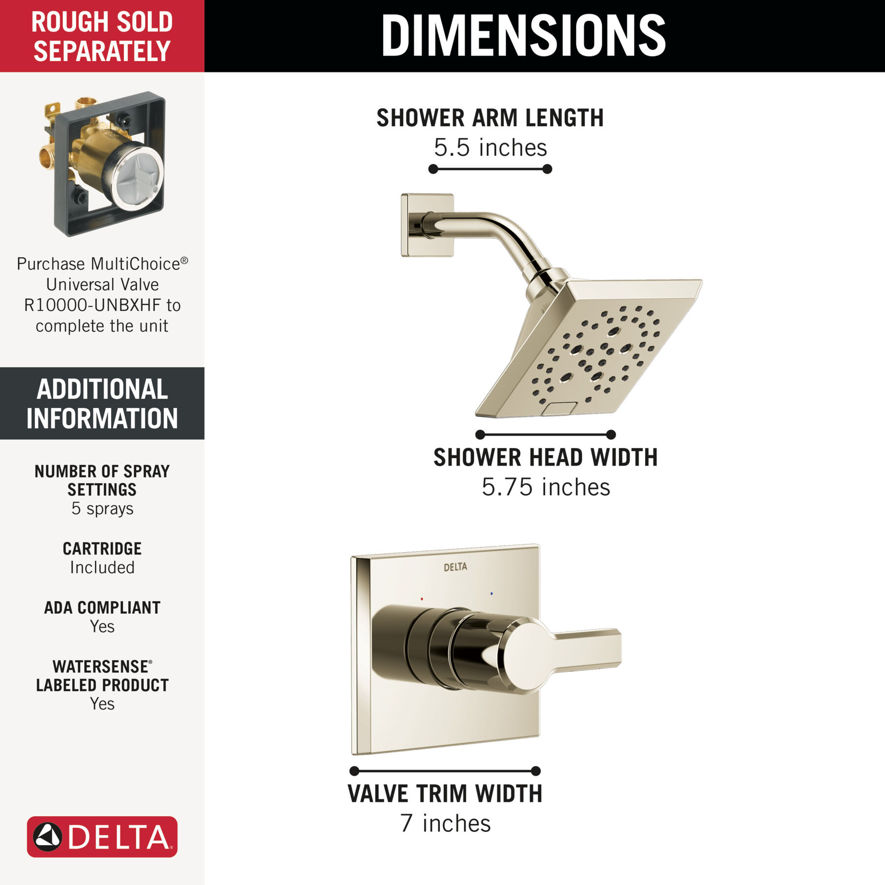 Monitor&reg; 14 Series H<sub>2</sub>Okinetic&reg; Shower Trim