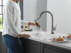 Touch2O with Touchless Technology Single Handle Pull-Down Kitchen Faucet with Soap Dispenser