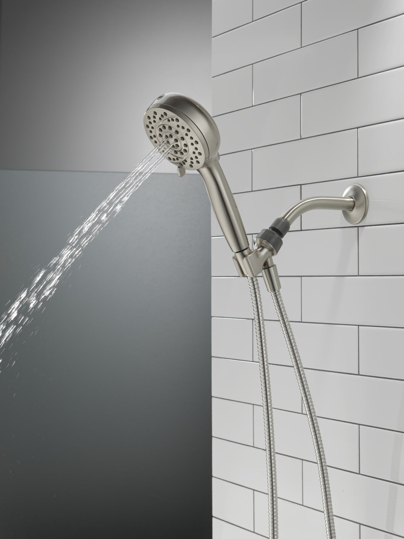 6-Setting Hand Shower with Cleaning Spray