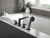 4-Hole Roman Tub Trim with Hand Shower