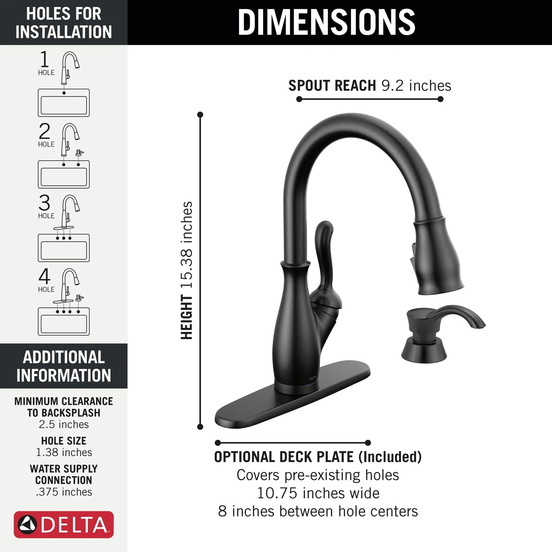 Touch2O with Touchless and VoiceIQ&reg; Technology Single Handle Pull-Down Kitchen Faucet with Soap Dispenser