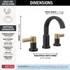 Two Handle Widespread Bathroom Faucet (Recertified)
