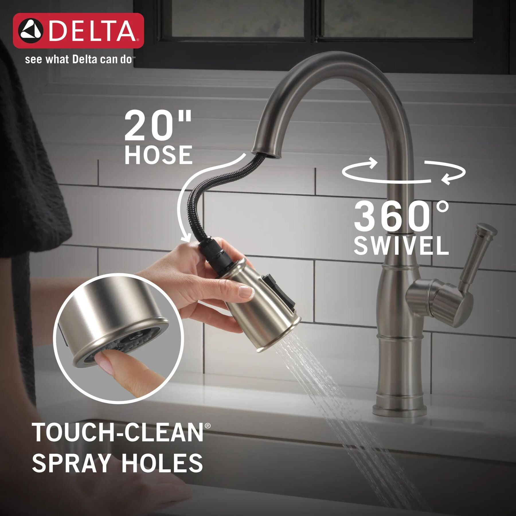 Single Handle Pull-Down Kitchen Faucet with Soap Dispenser and ShieldSpray&reg; Technology (Recertified)