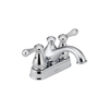 Two Handle Centerset Bathroom Faucet - Metal Pop-Up