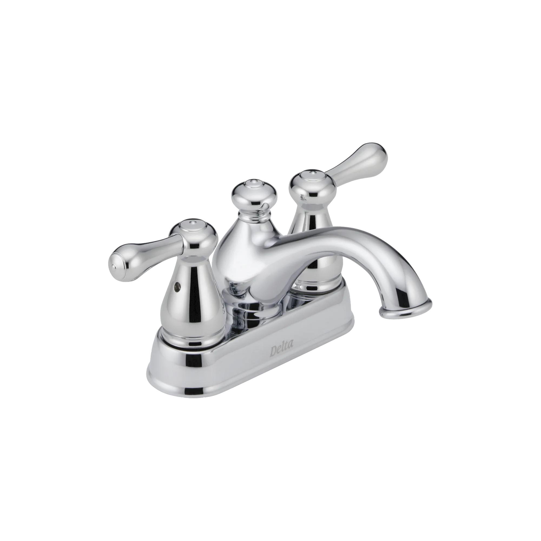 Two Handle Centerset Bathroom Faucet - Metal Pop-Up