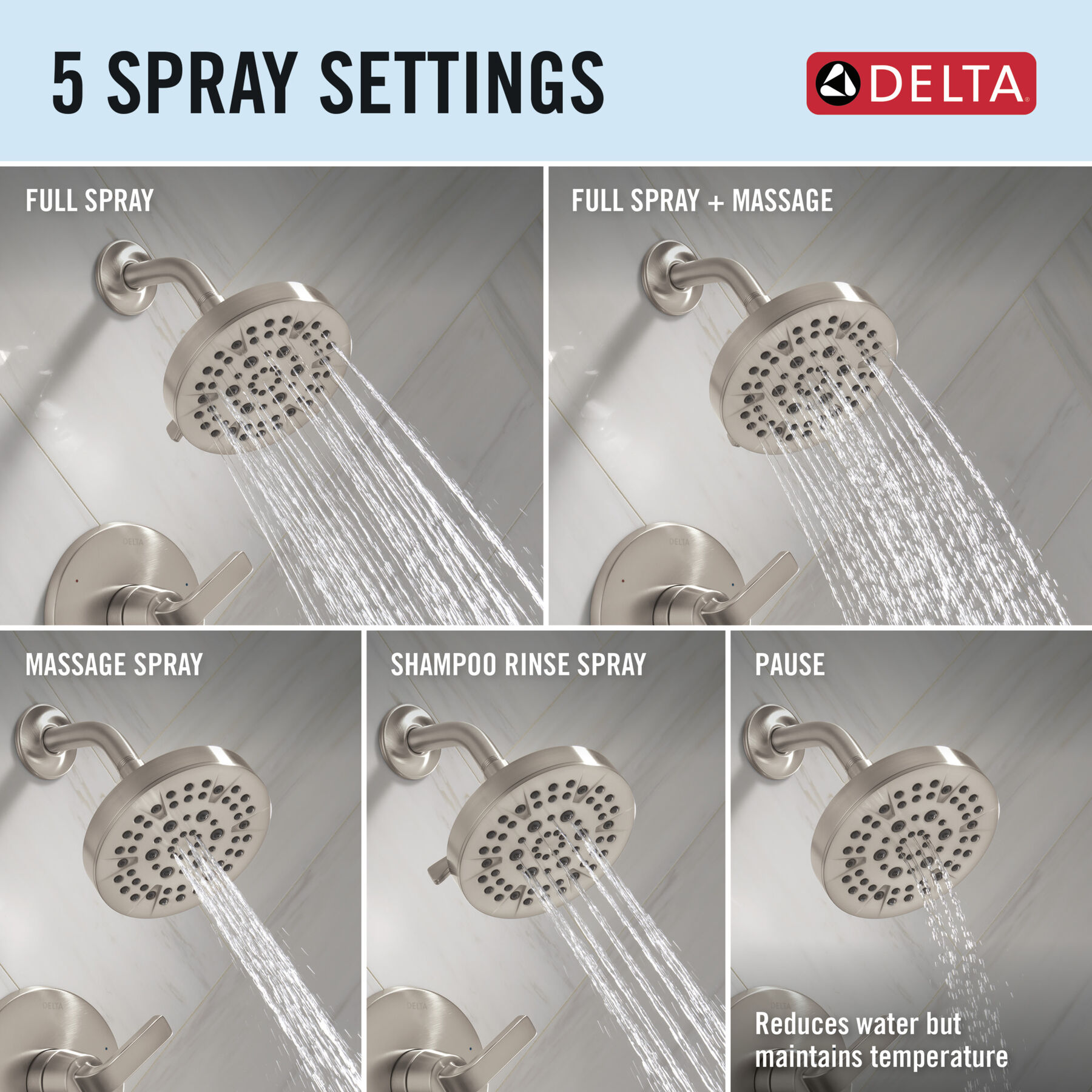 Widespread Lavatory Faucet with 14 Series Tub Shower Trim and Bathroom Accessories Bundle