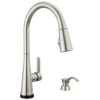 Single Handle Pull-Down Kitchen Faucet with Soap Dispenser and Touch<sub>2</sub>O&reg; Technology Technology