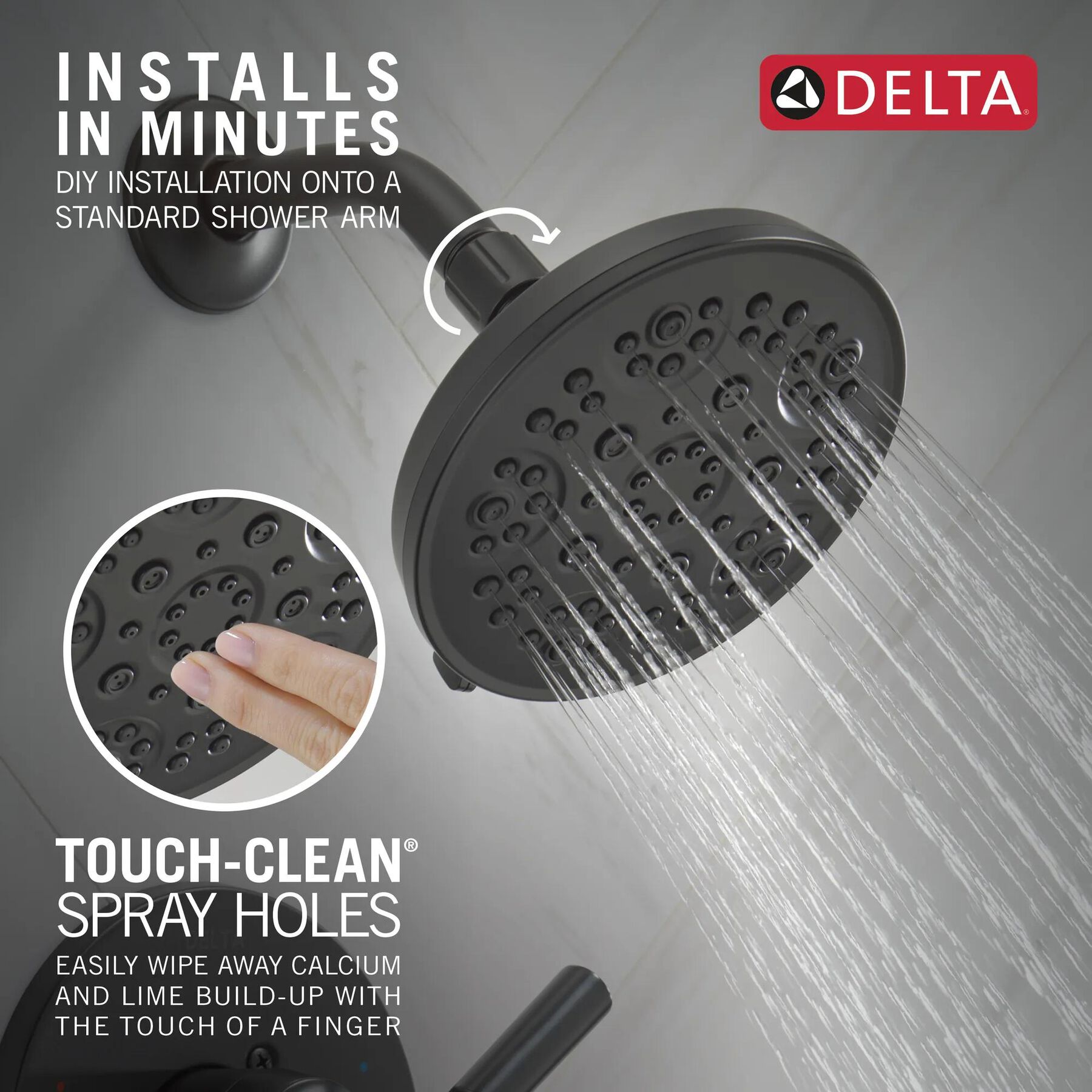Fixed 5-Setting Showerhead
