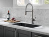 Single-Handle Pull-Down Spring Kitchen Faucet with Touch<sub>2</sub>O&reg; Technology