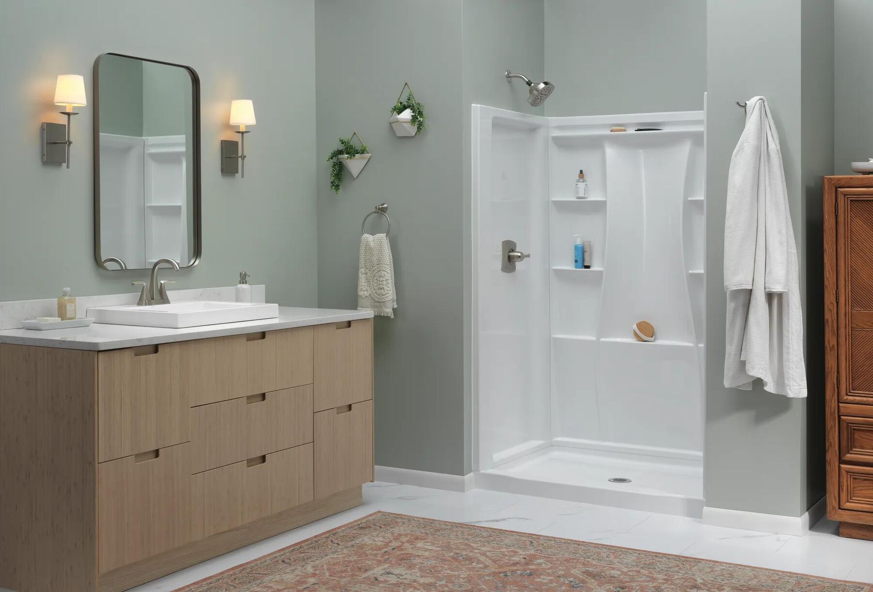 48x34 Alcove Shower Bundle - Center
