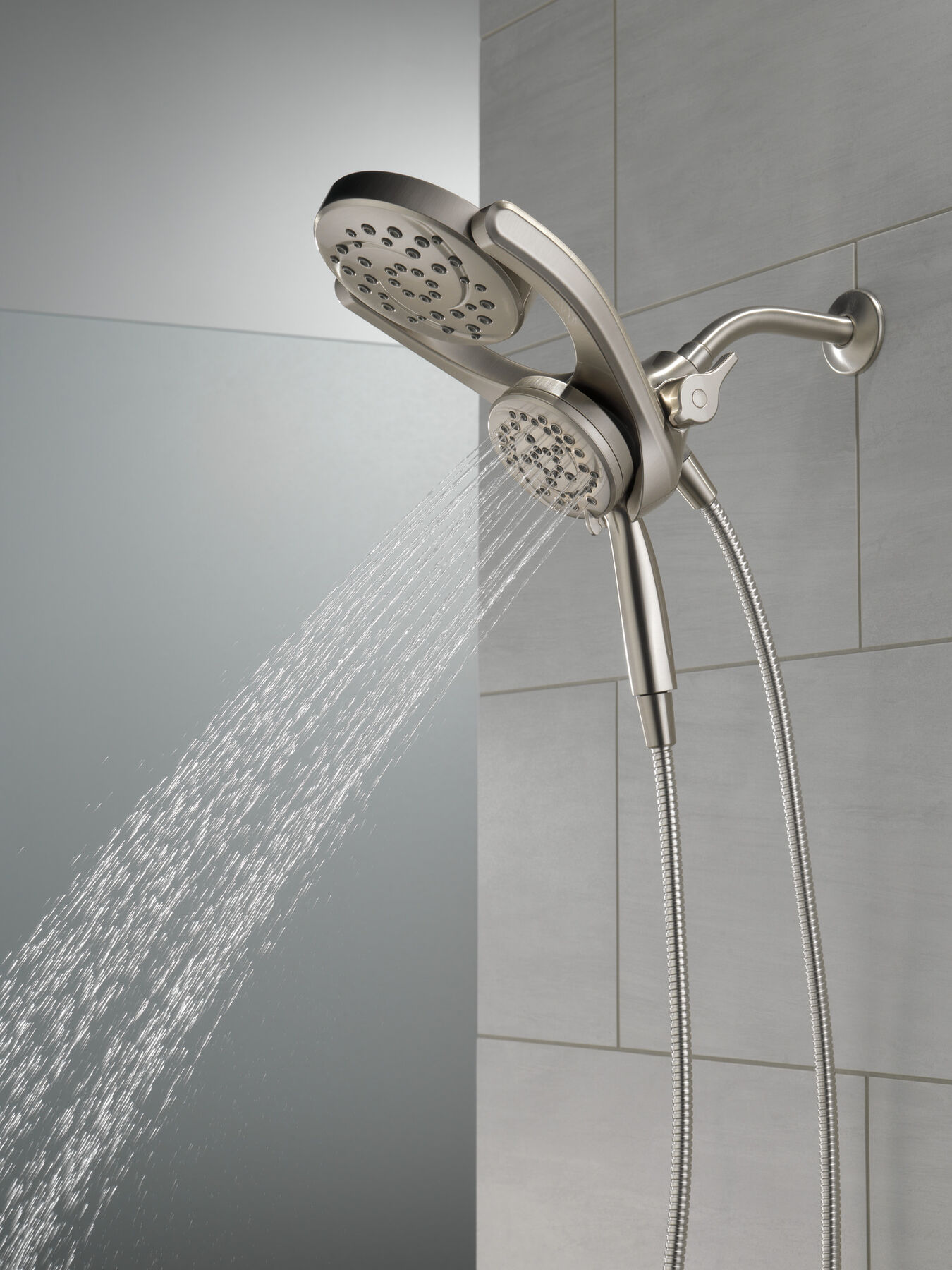 HydroRain&reg; 4-Setting Two-in-One Shower Head