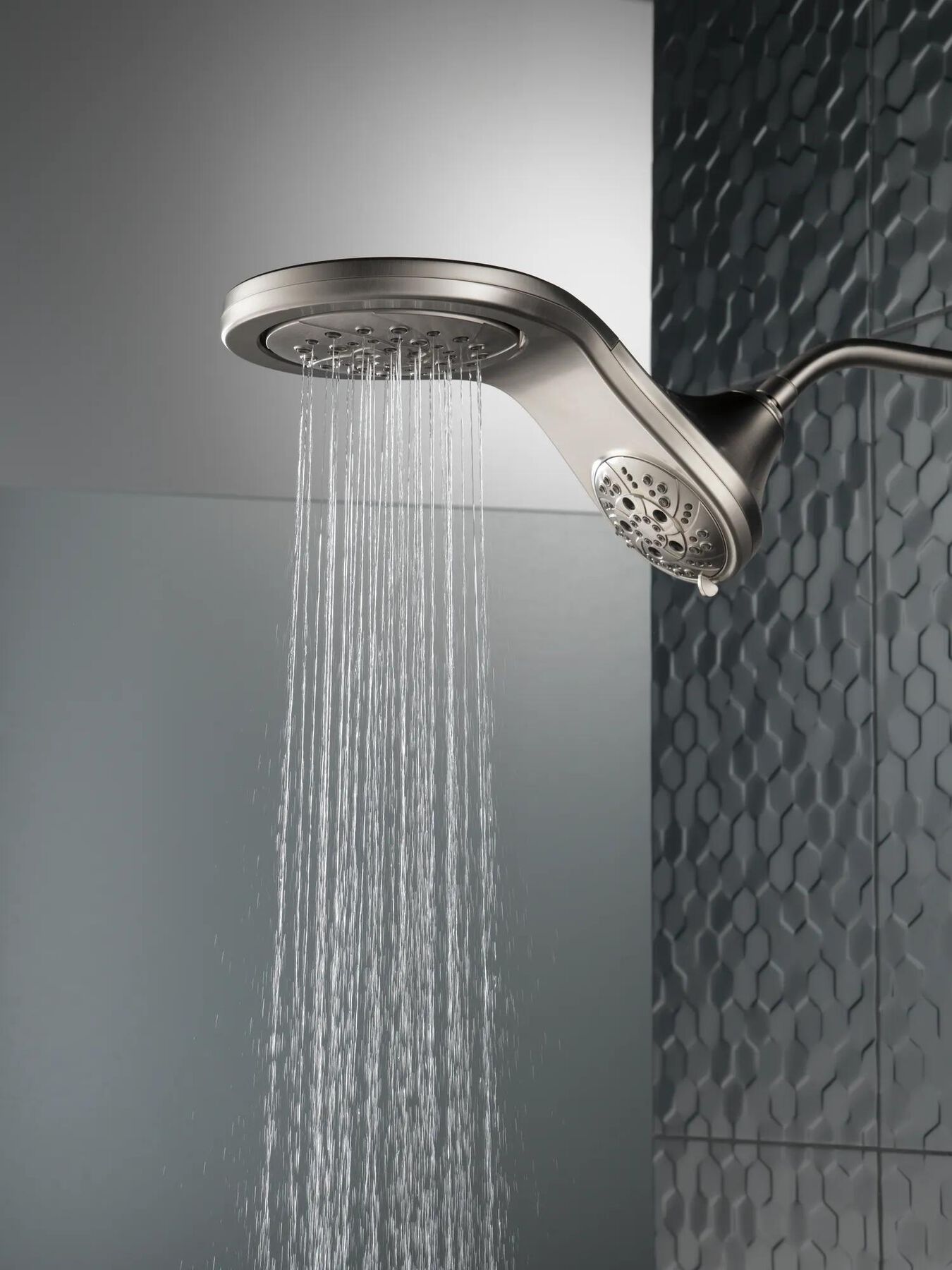 HydroRain&reg; H<sub>2</sub>Okinetic&reg; 5-Setting Two-in-One Shower Head