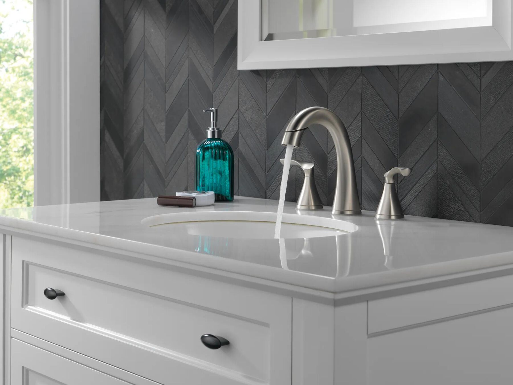 Two Handle Centerset Bathroom Faucet (Recertified)