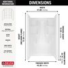 48" X 34" Shower Wall Set