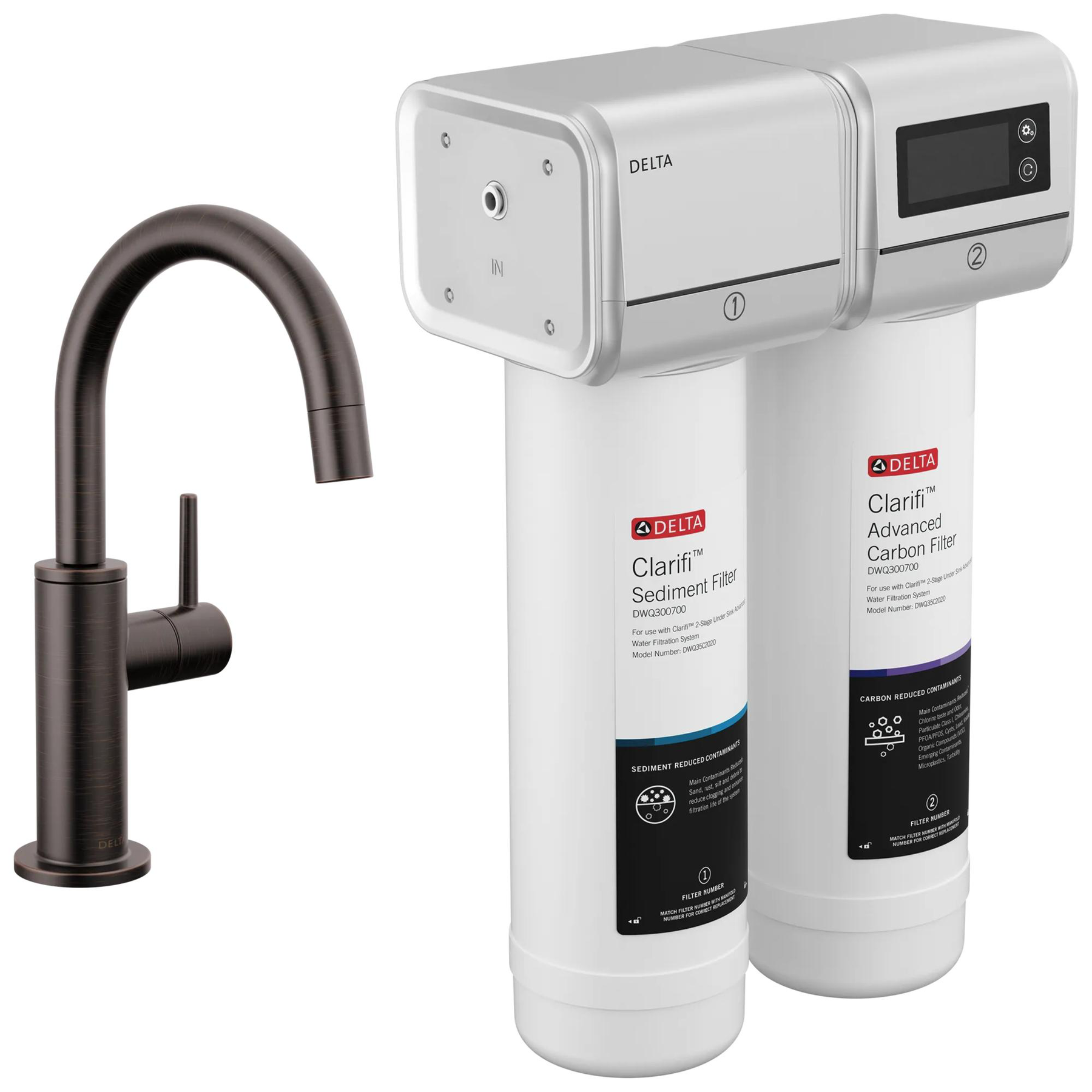 2-Stage Water Filtration System with Beverage Faucet Bundle