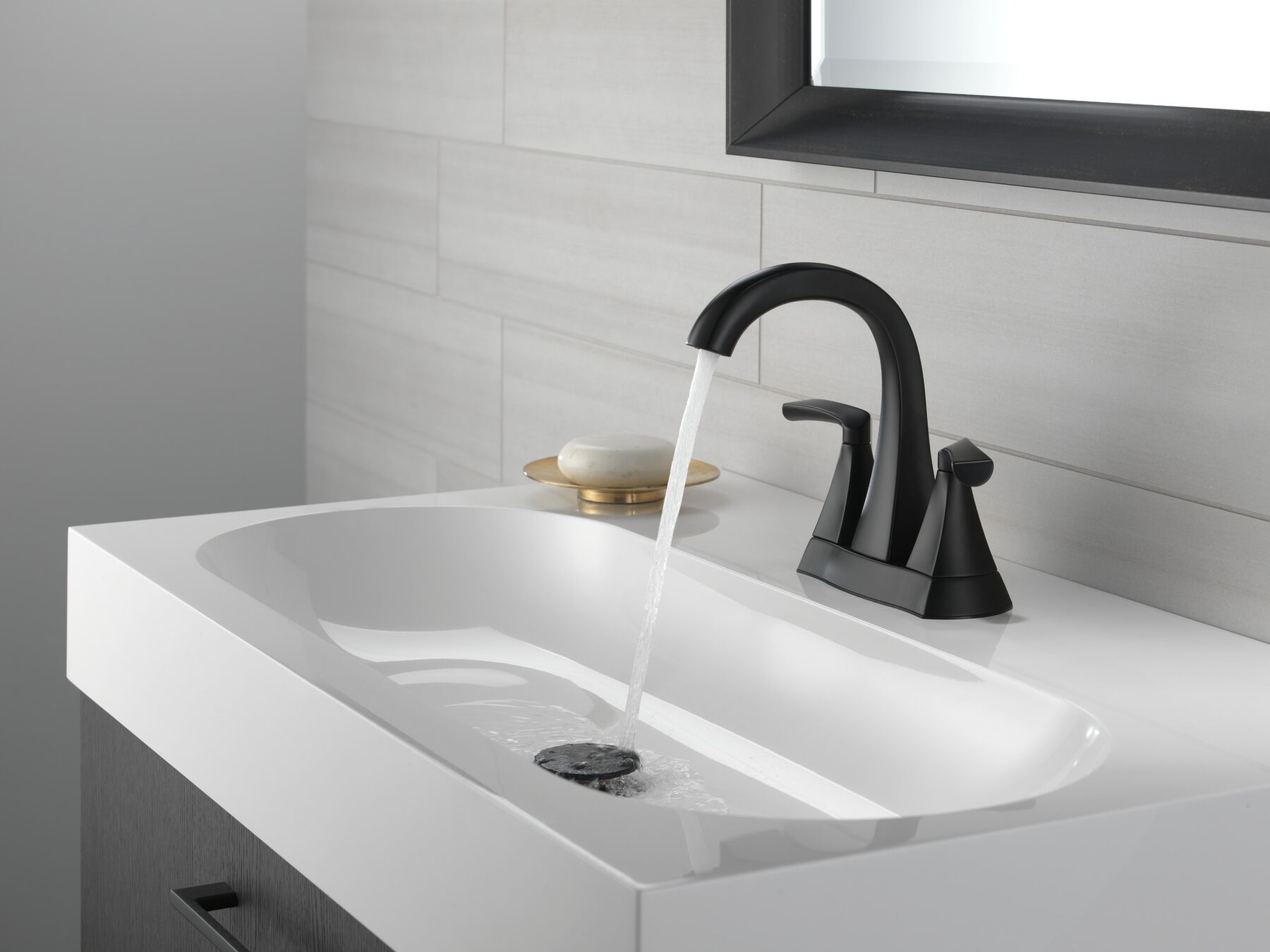 Two Handle Centerset Bathroom Faucet