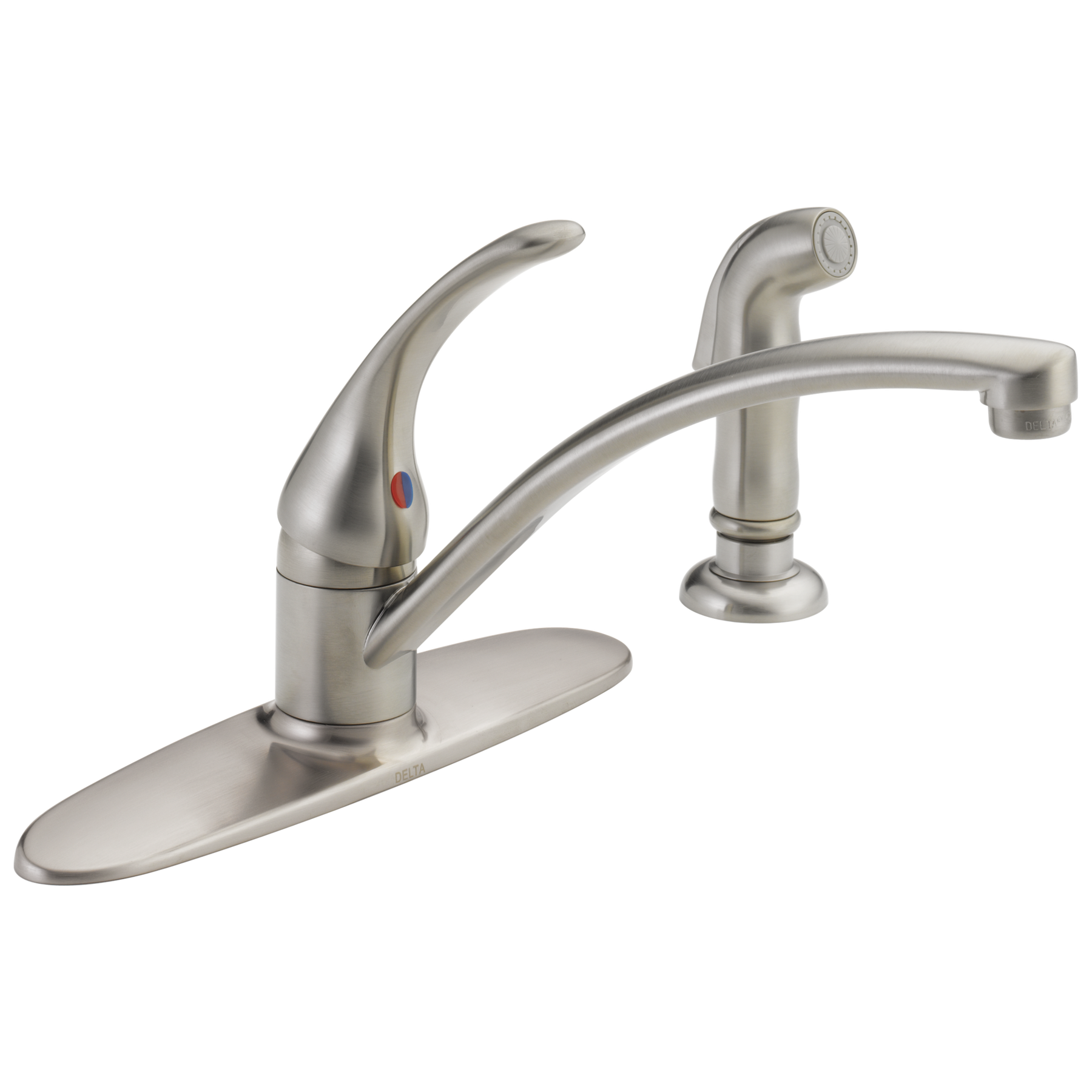 Single Handle Kitchen Faucet with Spray in Stainless B4410LF-SS