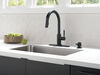 Single Handle Pull-Down Kitchen Faucet with Soap Dispenser