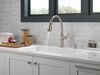 Single Handle Pull-Down Kitchen Faucet with Soap Dispenser and ShieldSpray Technology