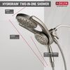 HydroRain&reg; 4-Setting Two-in-One Shower Head (Recertified)