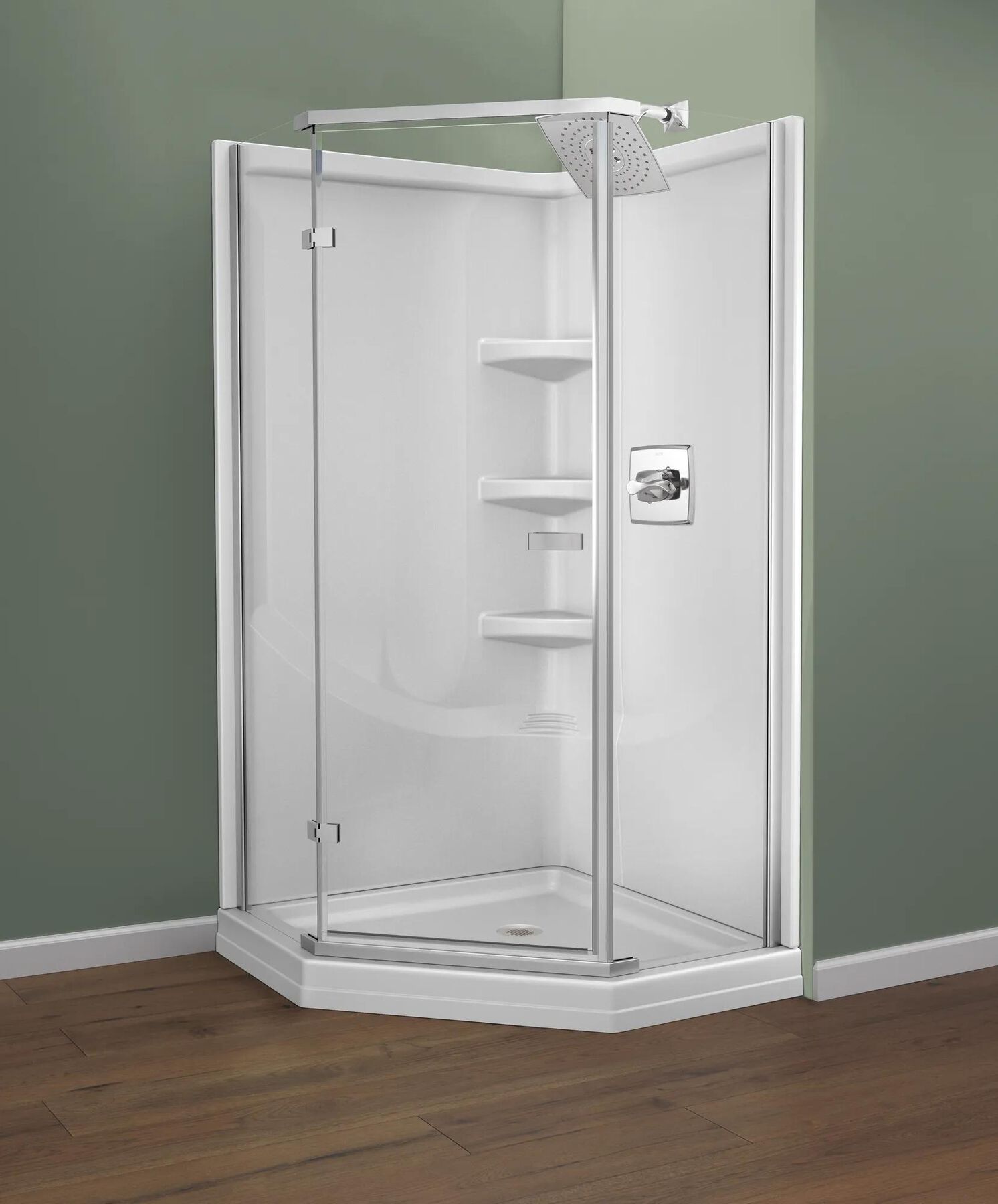 38" Neo Angle Shower Base
