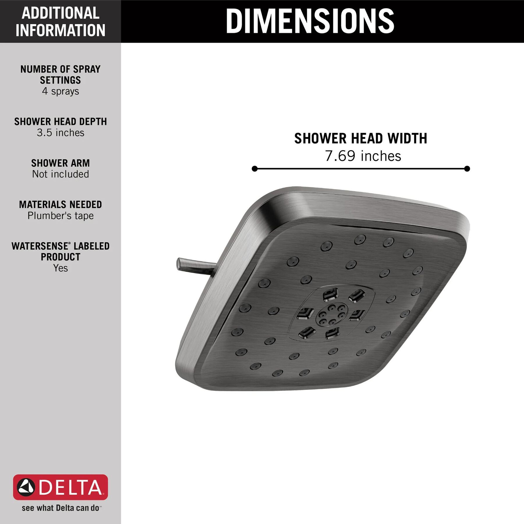 H2Okinetic&reg; 4-Setting Shower Head with UltraSoak&trade;