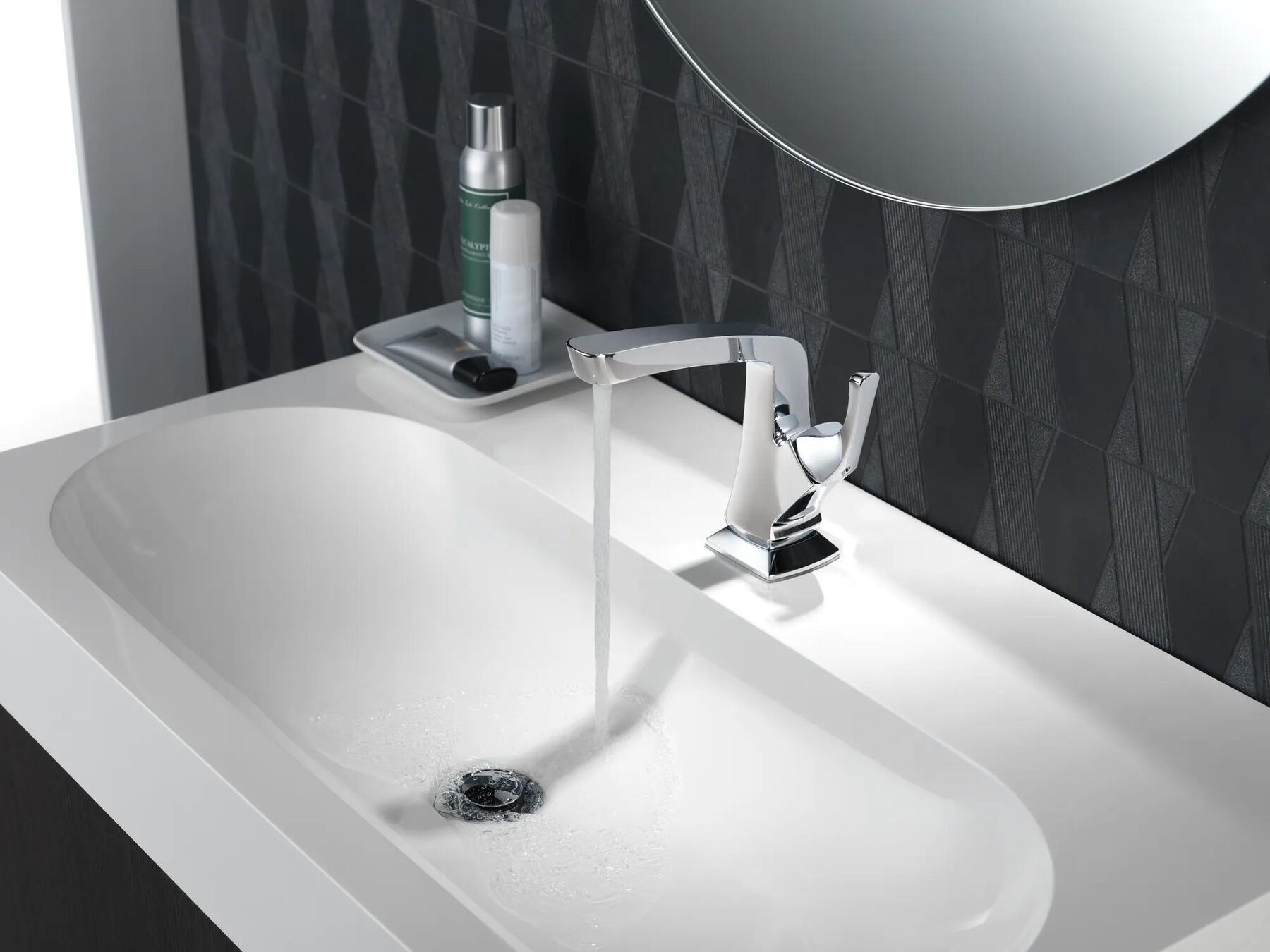 Single Handle Centerset Bathroom Faucet (Recertified)