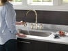 Two Handle Pull-Down Bridge Kitchen Faucet