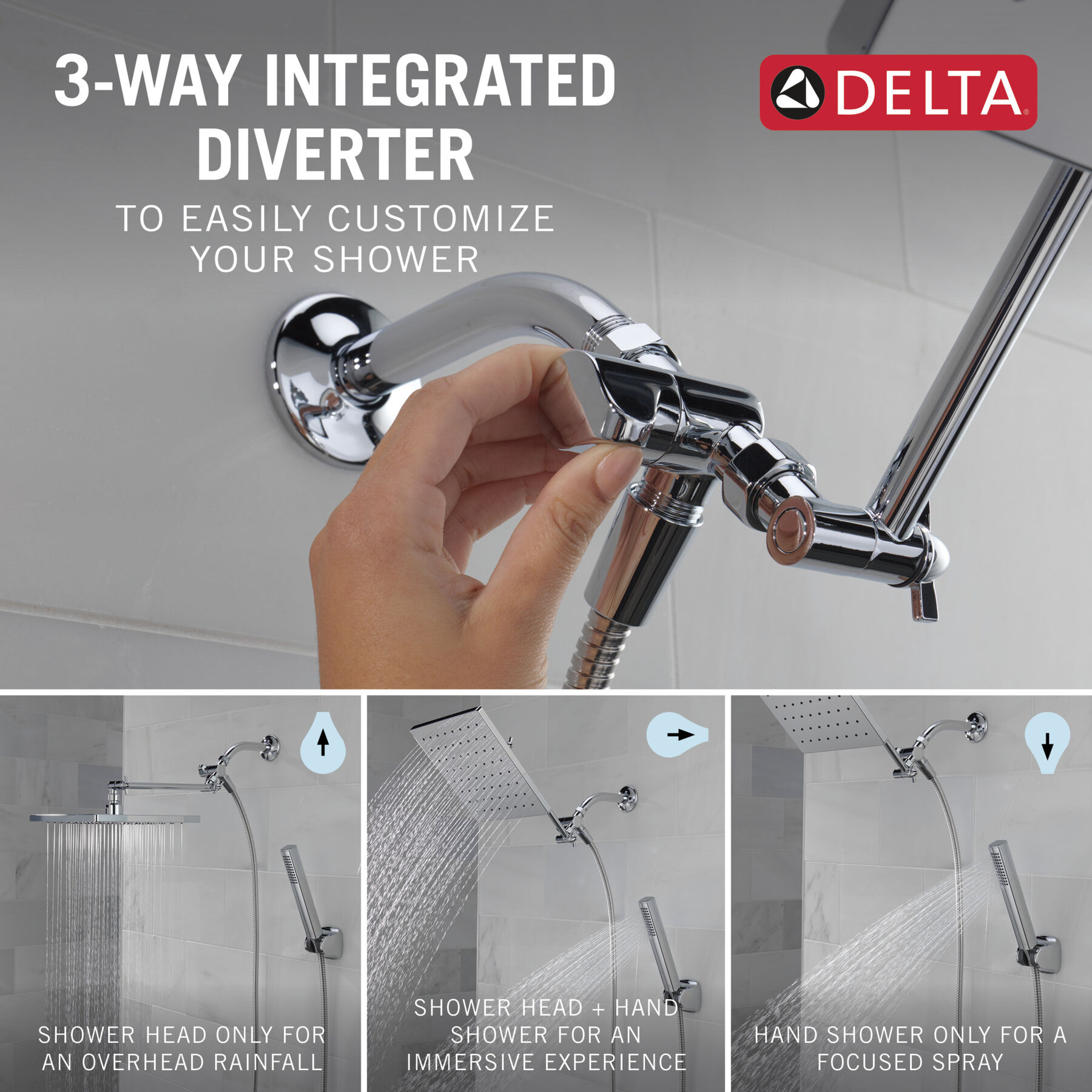 Monitor 14 Series Shower Trim with 10-Inch Raincan Combination Showerhead Bundle