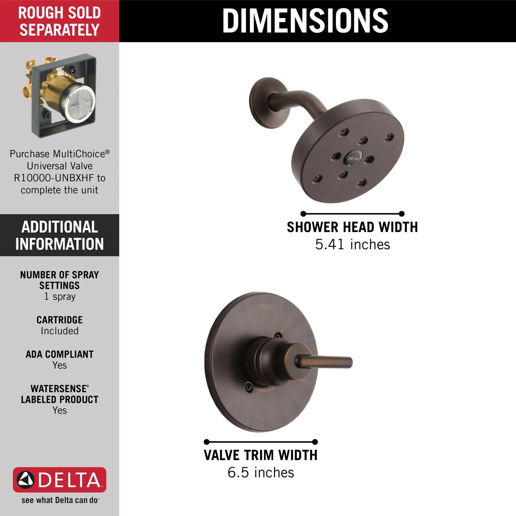 Monitor&reg; 14 Series H<sub>2</sub>Okinetic&reg; Shower Trim (Recertified)