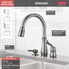 Single Handle Pull-Down Kitchen Faucet with Soap Dispenser