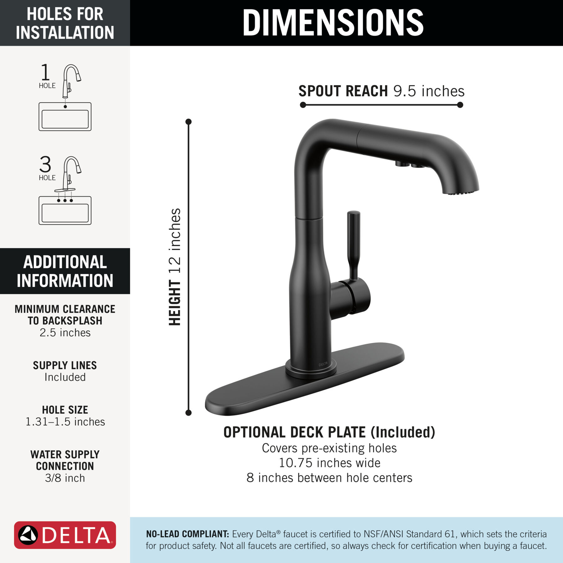 Single Handle Pull-Out Kitchen Faucet