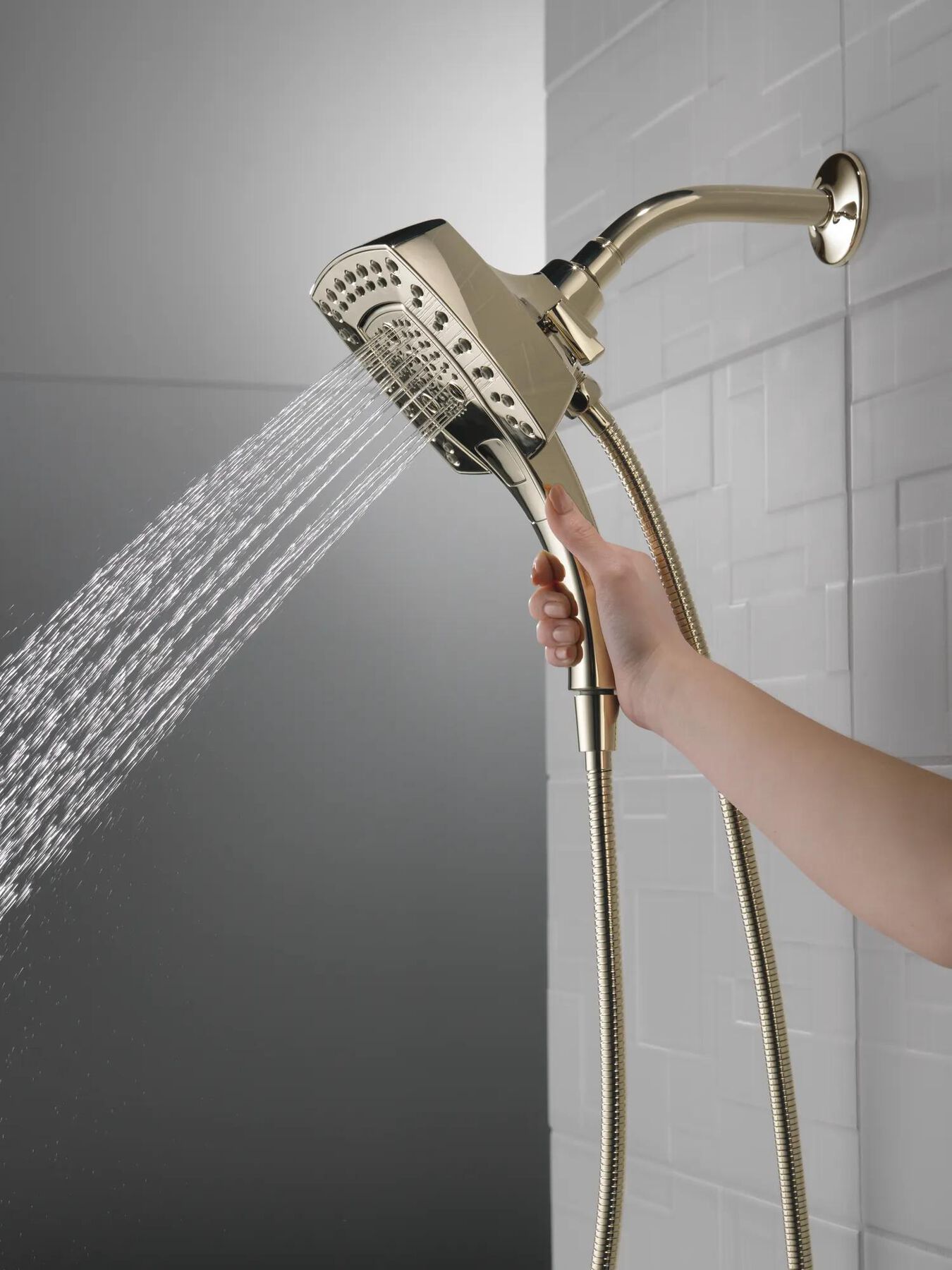 H<sub>2</sub>Okinetic&reg; In2ition&reg; 5-Setting Two-in-One Shower