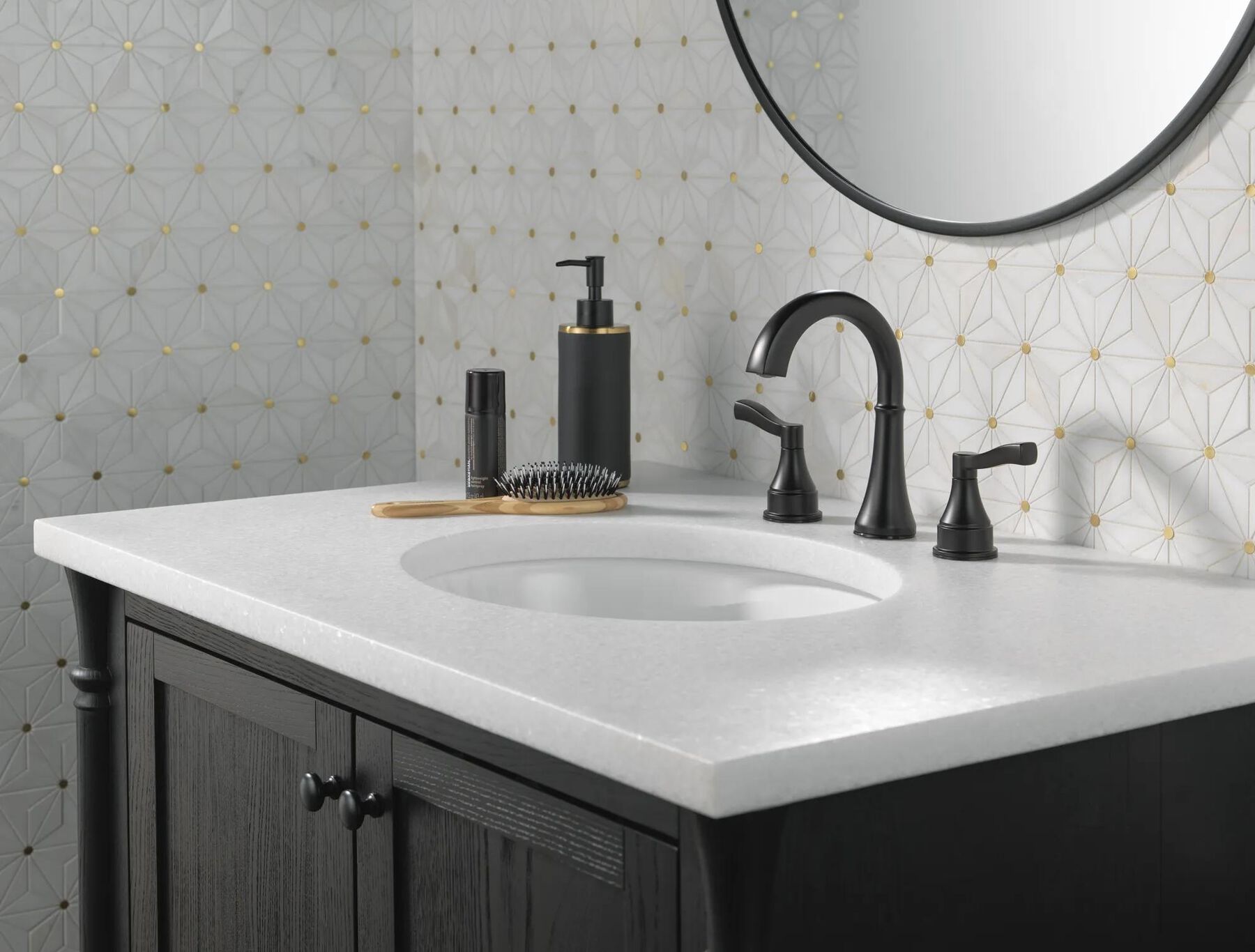 Two Handle Widespread Bathroom Faucet (Recertified)