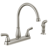 Two Handle Kitchen Faucet with Side Sprayer