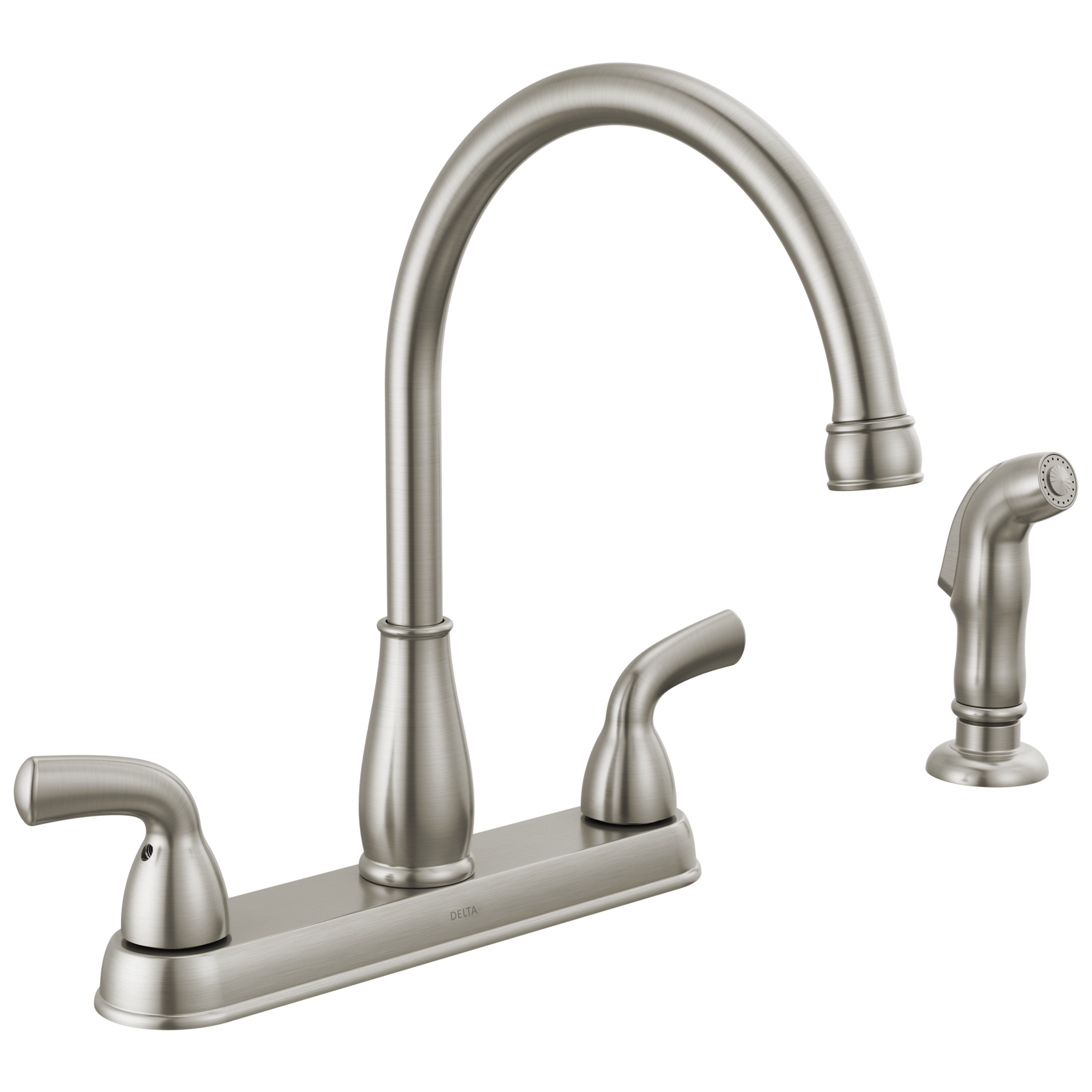 Two Handle Kitchen Faucet with Side Sprayer