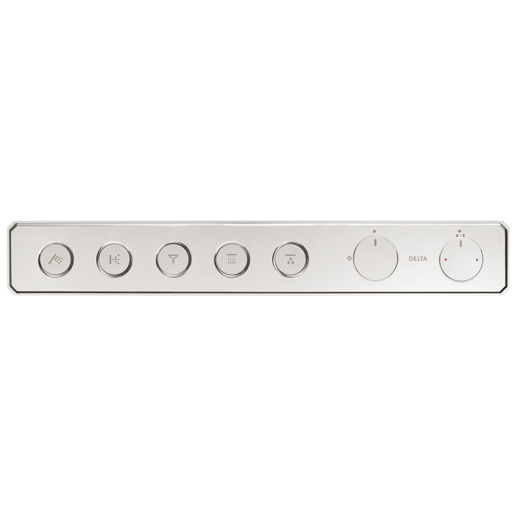 Traditional High Flow Push Button Thermostatic Trim - 5 Outlet