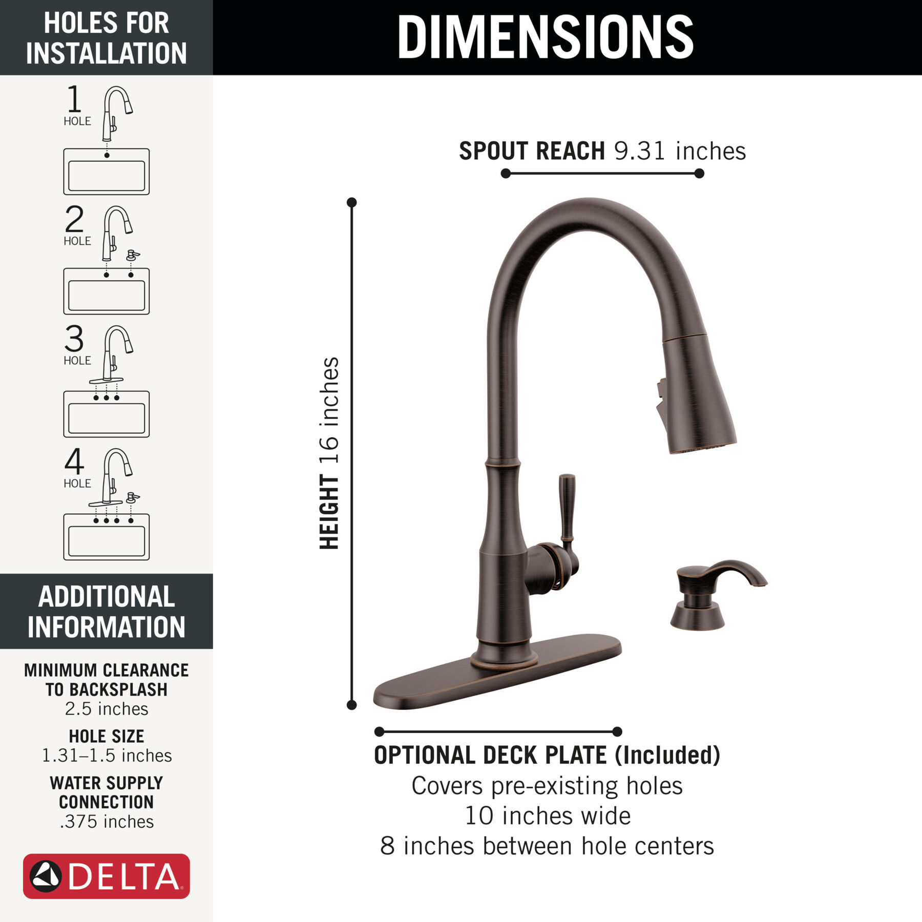 Pull-Down Kitchen Faucet w/Soap (Recertified)