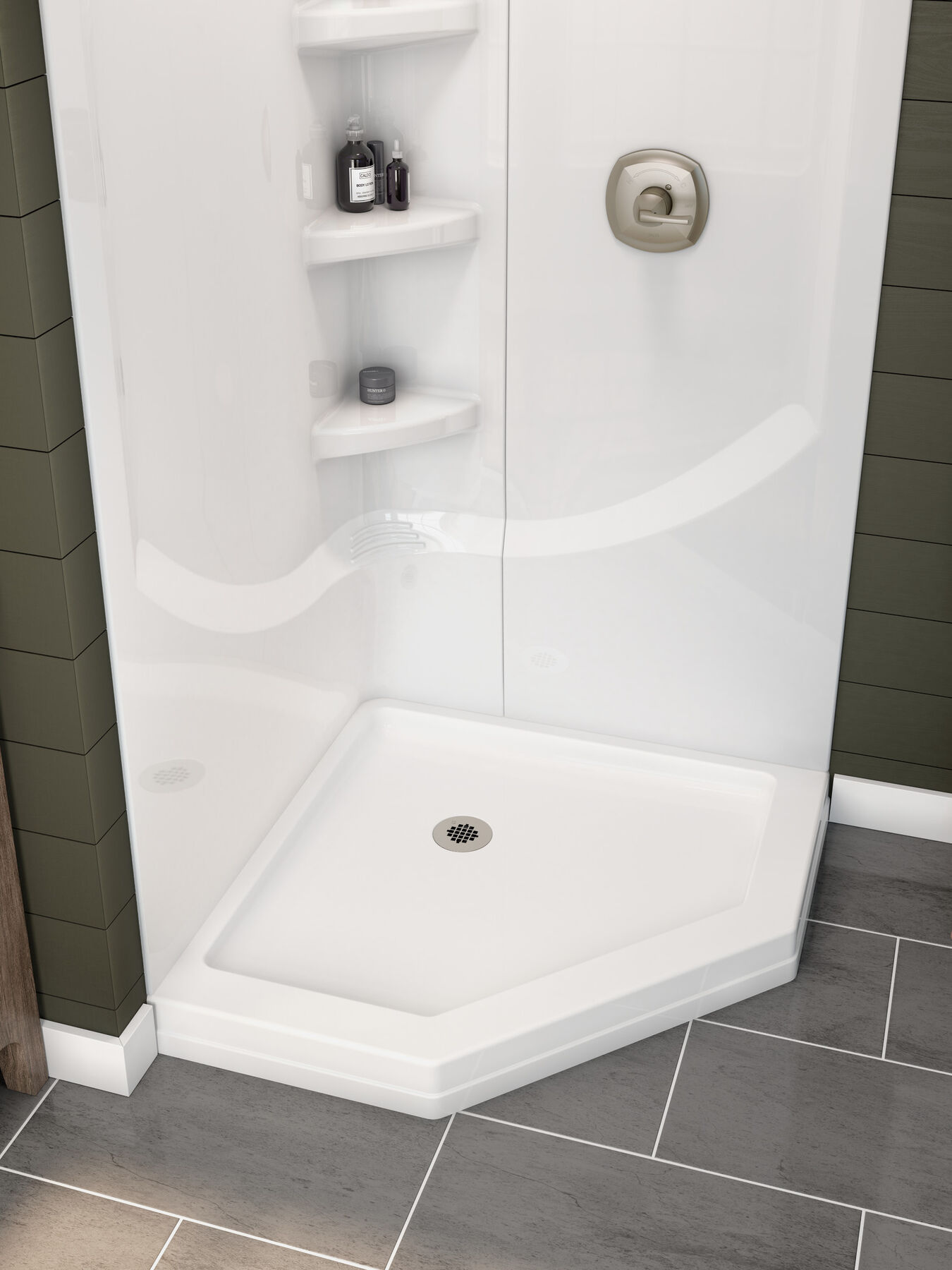 38" Neo Angle Shower Base