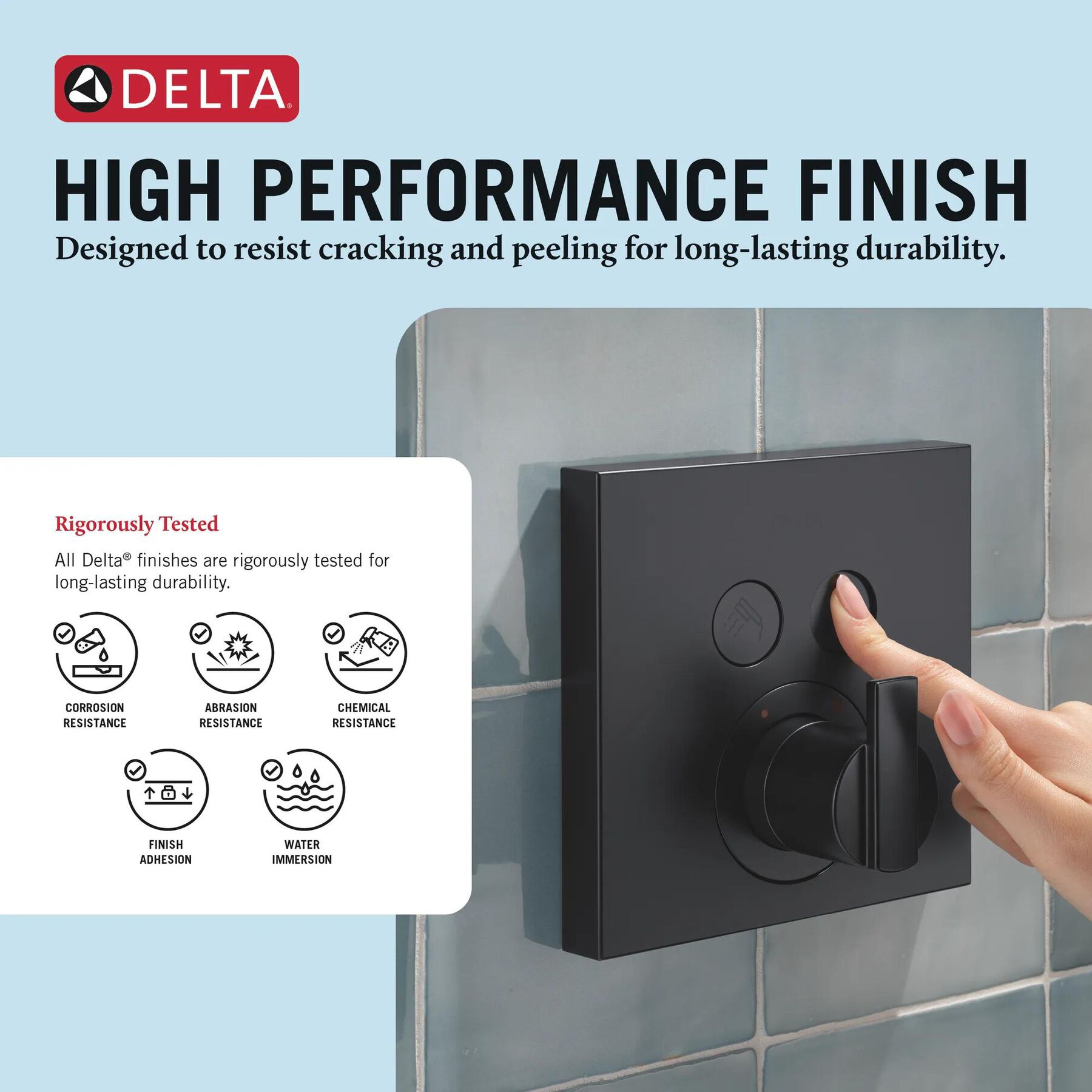 Angular Modern Push-Button Shower