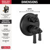 Traditional 2-Handle Monitor 17T Series Valve Trim with 6 Setting Diverter