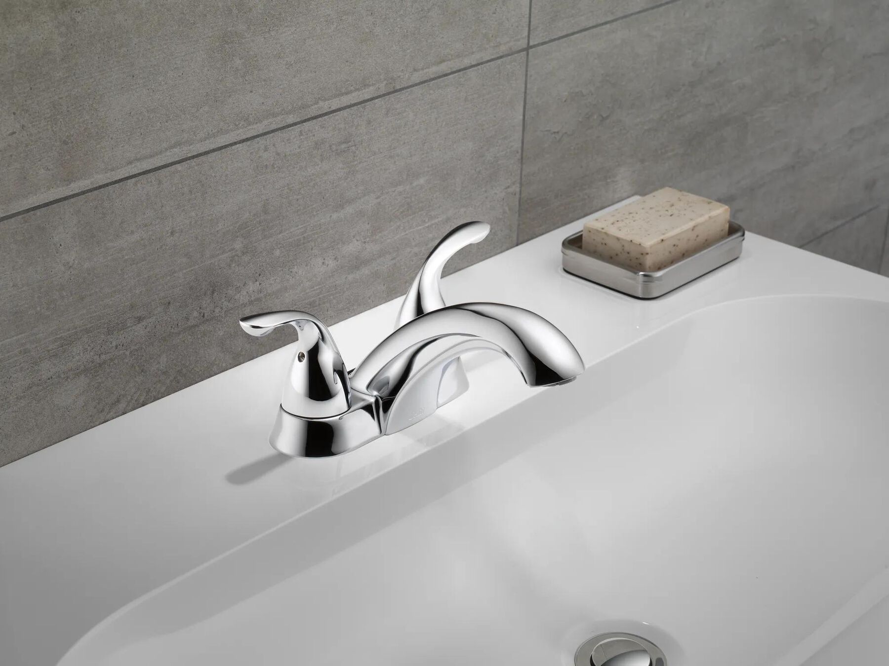 Two Handle Centerset Bathroom Faucet (Recertified)