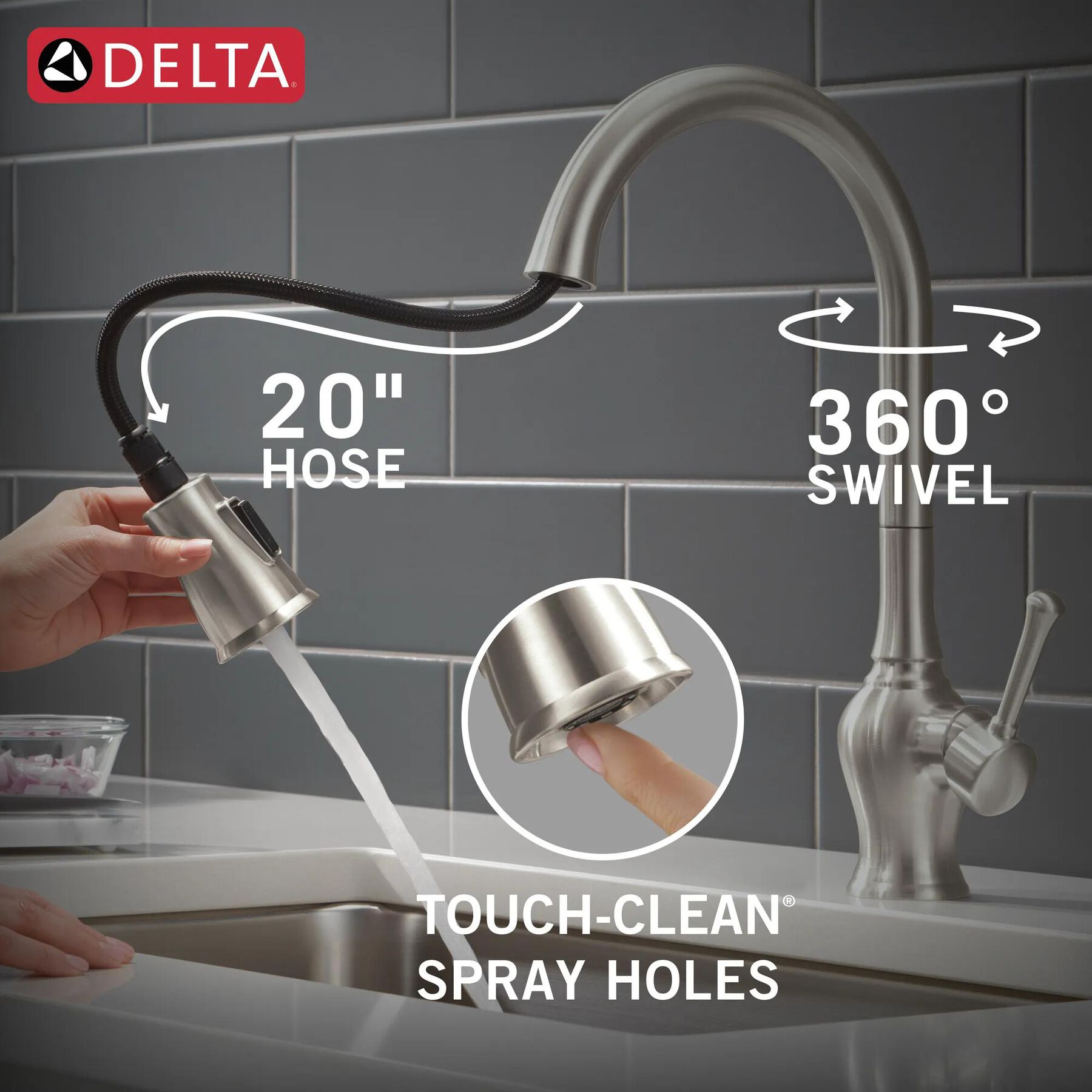 Single Handle Pull-Down Kitchen Faucet