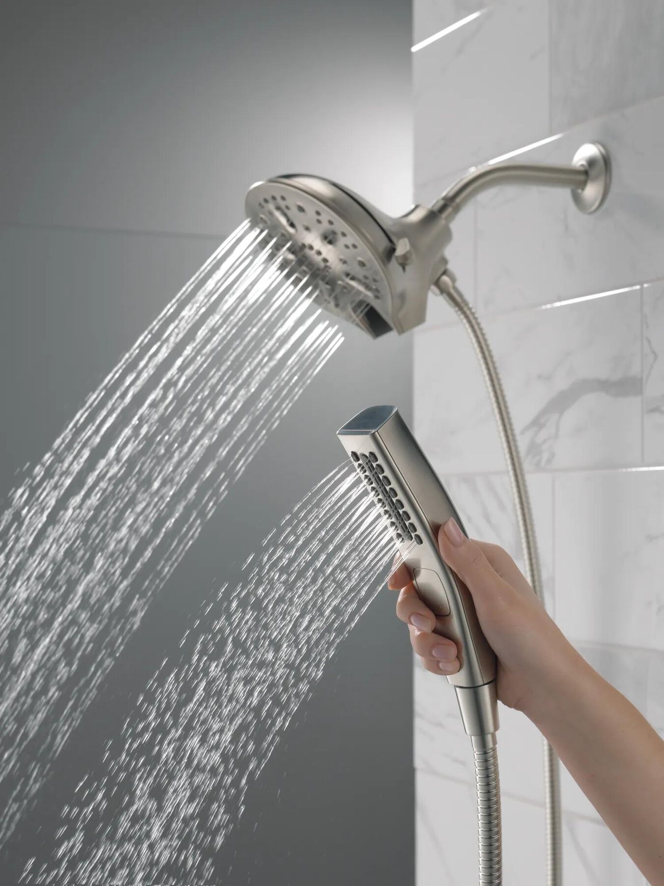 In2ition&reg; H<sub>2</sub>Okinetic&reg; 5-Setting Two-in-One Shower (Recertified)