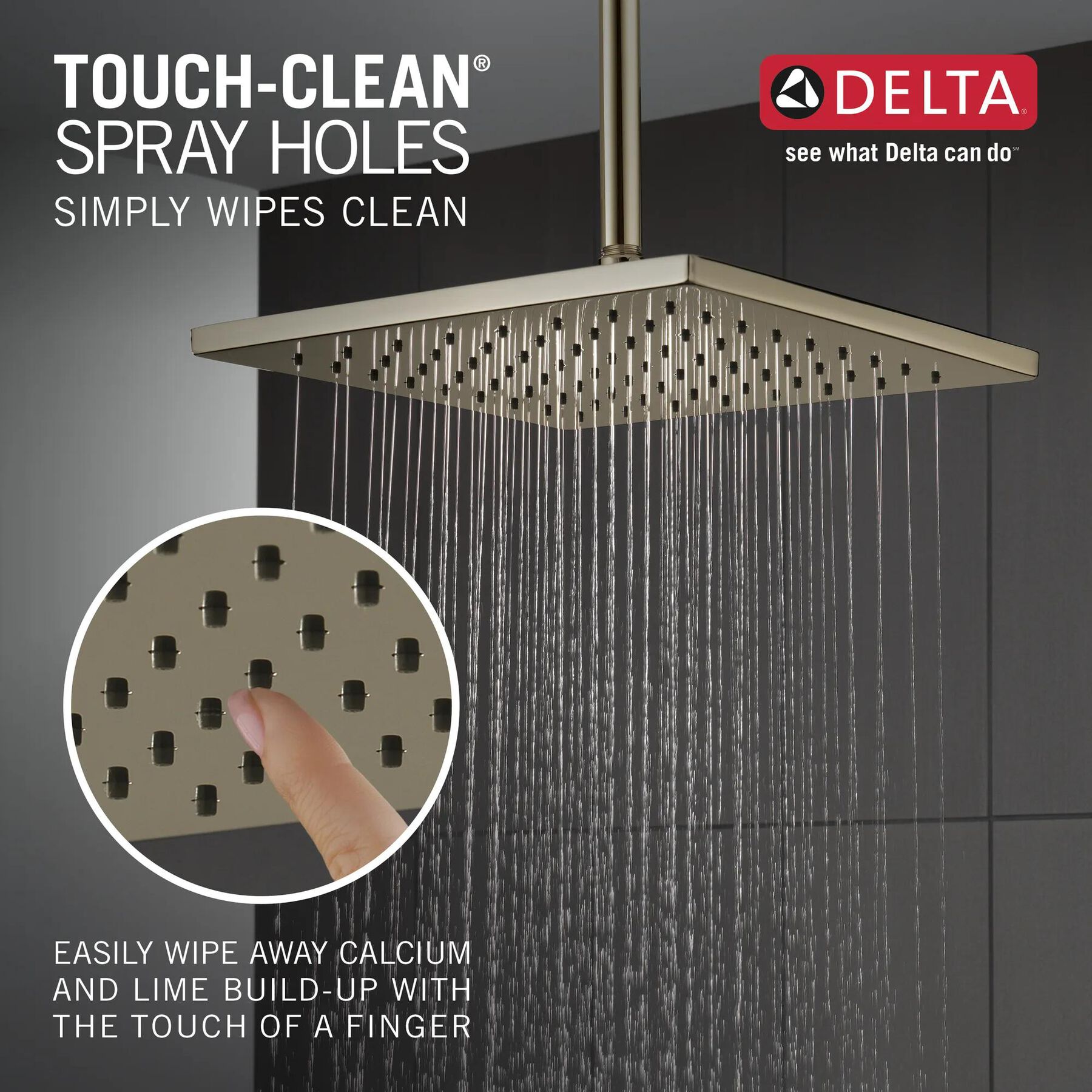 Single-Setting Metal Raincan Shower Head